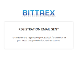 BITREXの口座開設でのメール認証画面