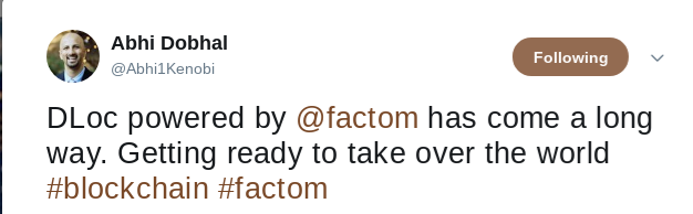 factom（ファクトム）のDlocに関するツイート
